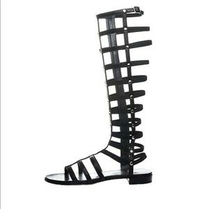 Stuart Weitzman Leather Gladiator Sandals